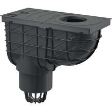 Alcadrain Universal-Regensinkkasten 300×155/110 mm Abgang senkrecht, Schwarz