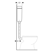 Geberit AP-Spülkasten AP127 mit Spül- Stopp-Spülung, halbhochhängend, weiß