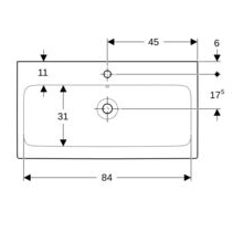 Geberit iCon Waschtisch 900x485mm m. Hl., m. Ül., weiß
