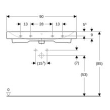 Geberit iCon Waschtisch 900x485mm m. Hl., m. Ül., weiß