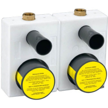 Montageblock-Duo Koax 2" für Wasserzähler mit Standard - Ventil
