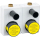 Montageblock-Duo Koax 2" für Wasserzähler mit Standard - Ventil