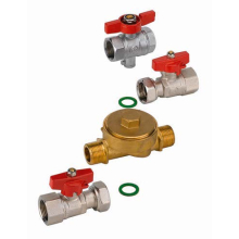 Einbausatz für Wärmezähler – Koax 1/2" 110 mm Wassergeräte