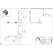 pba 01 Duschhandlauf links 660x660mm, aus Nylon, mit Brausehalterstange 820mm