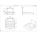 pba 01 Duschsitz klappbar 380x400mm, aus Nylon mit...