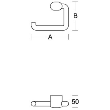 pba 01 Papierrollenhalter mit Wandsockel, aus Nylon, 160x120mm
