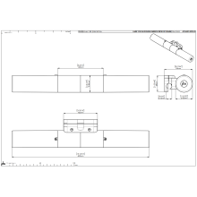 pba 01 Spiegelleuchte Nylon zur Montage, an rahmenlosen Spiegel, 405x84mm
