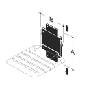 pba Wandplatte aus Nylon für Klappsitze,...