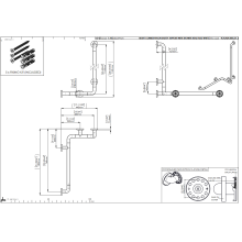 pba 01 Duschhandlauf rechts 760x400mm, aus Nylon, mit Brausehalterstange 1160mm