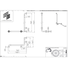 pba 01 Duschhandlauf links 760x400mm, aus Nylon, mit Brausehalterstange 1160mm