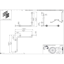 pba 01 Duschhandlauf rechts 760x760mm, aus Nylon, mit Brausehalterstange 1160mm