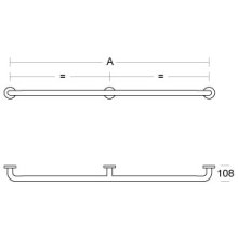pba 01 Haltegriff 1570 mit Mittelstütze, aus Nylon