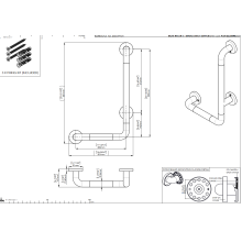 pba 01 Haltegriff rechts 300x520mm, L-Form, aus Nylon