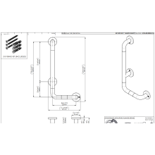 pba 01 Haltegriff links 400x1160mm, L-Form, aus Nylon