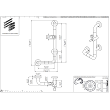 pba 01 Haltegriff mit BH R 220x520mm, L-Form, aus Nylon