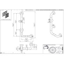pba 01 Haltegriff mit BH L 220x520mm, L-Form, aus Nylon
