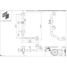 pba 01 Haltegriff mit BH L 300x520mm, L-Form, aus Nylon