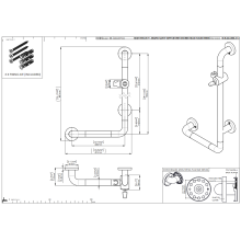 pba 01 Haltegriff mit BH R 320x720mm, L-Form, aus Nylon