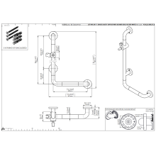 pba 01 Haltegriff mit BH L 320x720mm, L-Form, aus Nylon