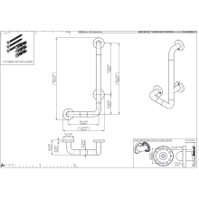 pba 01 Haltegriff mit BH R 400x1160mm, L-Form, aus Nylon