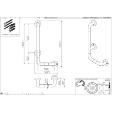pba 01 Haltegriff mit BH L 400x1160mm, L-Form, aus Nylon