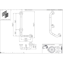pba 01 Haltegriff mit PRH L 220x520mm, L-Form, aus Nylon
