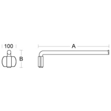 pba 01 Handtuchhalter, einarming, aus Nylon, 500mm
