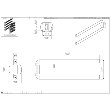 pba 01 Handtuchhalter, zweiarmig, aus Nylon, 500x155mm