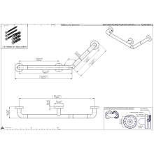 pba 01 Winkelgriff, rechts 500x300mm, aus Nylon, feststehend