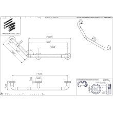 pba 01 Winkelgriff, links 500x300mm, aus Nylon, feststehend