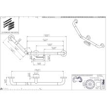 pba 01 Winkelgriff L mit PRH 500x300mm, aus Nylon