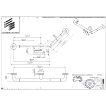 pba 01 Winkelgriff, R fest 500x300mm, feststehend, rechts, aus Nylon, mit PRH