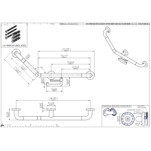 pba 01 Winkelgriff, L fest 500x300mm, feststehend, links, aus Nylon, mit PRH