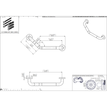 pba 01 Winkelgriff, L 300x200mm, links, aus Nylon, feststehend