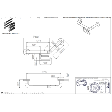 pba 01 Winkelgriff R mit PRH 300x200mm, rechts, aus Nylon, feststehend
