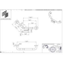 pba 01 Winkelgriff L mit PRH 300x200mm, links, aus Nylon, feststehend