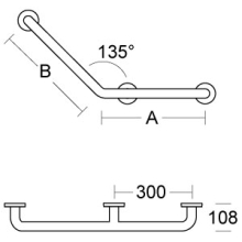 pba 01 Winkelgriff, fest 400x400mm, aus Nylon