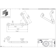 pba 01 Winkelgriff fest R, geschlossen, rechts, aus Nylon, 500x300mm