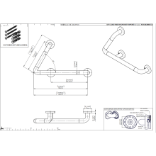 pba 01 Winkelgriff fest L, geschlossen, links, aus Nylon, 500x300mm