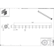 pba 01 Duschvorhangstange 1000mm aus Nylon