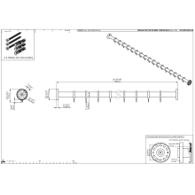 pba 01 Duschvorhangstange 1700mm aus Nylon