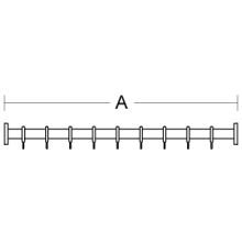 pba 01 Duschvorhangstange 1700mm aus Nylon