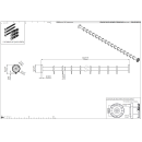 pba 01 Duschvorhangstange 1700mm aus Nylon