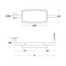 pba 01 Rückentütze R 480-620x210x157mm, zur Montage an Stützklappgriff, Nylon