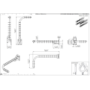pba 01 Duschspritzschutz R, klappbar, zur Montage an...