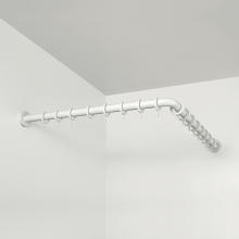 pba 01 Duschvorhangstange, 800x800mm L- Form, aus Nylon