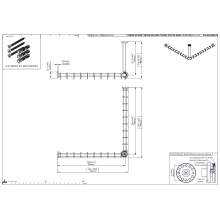 pba 01 Duschvorhangstange, 900x900x440mm L- Form mit DA aus Nylon