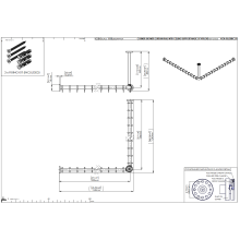 pba 01 Duschvorhangstange, 1200x1200 X440mm L- Form mit DA aus Nylon