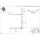 pba 01 Duschvorhangstange, 1200x1200 X440mm L- Form mit...