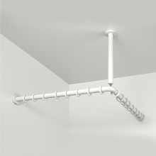 pba 01 Duschvorhangstange, 1500x1500 X440mm L- Form mit DA aus Nylon